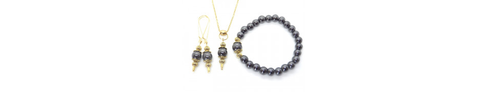 Hematite jewellery sets – Handmade pieces from Anjou